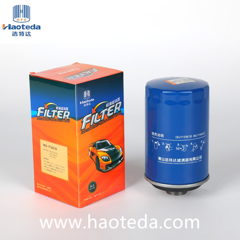 Auto-onderdelen OD 78 mm Hiflo metalen oliefilter 06J115561B Hoge prestaties